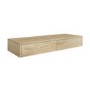 1200mm Oak Wall Hung Countertop Vanity Unit with Square Basin - Lugo