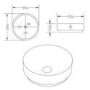 ONLY OPENED - 800mm Wood Effect Wall Hung Countertop Vanity Unit with Black Marble Effect Basin and Shelf - Lugo