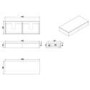 1200mm Walnut Wood Effect Wall Hung Double Countertop Vanity Unit with Basin- Lugo