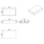 800mm Walnut Wood Effect Wall Hung Countertop Vanity Unit with Basin- Lugo