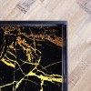 Black Tray Tables with Gold Marble Design - Coffee - Lux