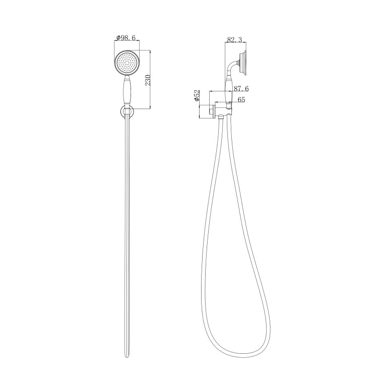 Brushed Brass 2 Outlet Mixer Shower Set With Bath Filler Spout - Lyla