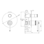 Brushed Brass Bath Filler Tap with Concealed Valve - Lyla