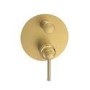 Brushed Brass Tall Basin Mixer Tap & Bath Filler Tap with Concealed Valve Pack - Lyla