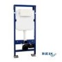 Grade A1 - Concealed Cistern 1180mm Wall Hung Toilet Frame with Flush Plate in Brushed Bronze - Live Your Colour