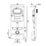 Grade A1 - Concealed Cistern 1180mm Wall Hung Toilet Frame with Flush Plate in Brushed Bronze - Live Your Colour