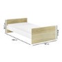 L-Shaped Detachable Bunk Bed with Storage in White and Oak - Layne