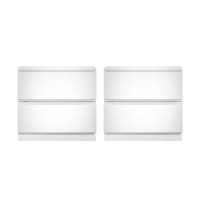 White Pair of Bedside Tables - Lyra White Pair of Bedside Tables - Lyra