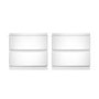 White Pair of Bedside Tables - Lyra