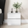 White Pair of Bedside Tables - Lyra