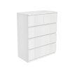 Kids White High Gloss Chest of 5 Drawers - Lyra