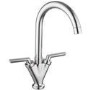 Single Bowl Undermount White Composite Kitchen Sink with Chrome Dual lever kitchen Mixer Tap - Enza Madison
