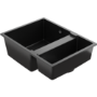 1.5 Bowl Undermount Black Granite Composite Kitchen Sink Reversible - Enza Madison