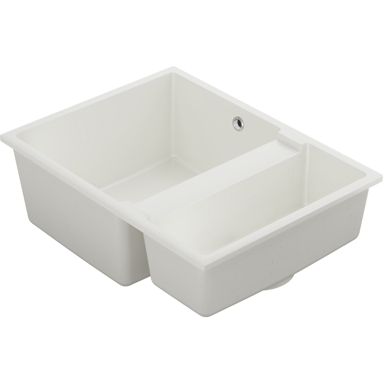 1.5 Bowl Undermount White Granite Composite Kitchen Sink Reversible - Enza Madison
