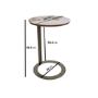Neutral Ceramic Round Walnut Coffee Table and Sofa Table - Malia