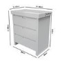 Light Grey Nursery Furniture 2-Piece Set including Convertible Cot Bed and Changing Table - Mason