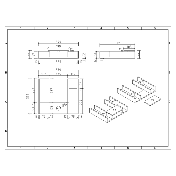 1250mm Black Wooden Fluted Wall Hung Double Countertop Vanity Unit - Matira