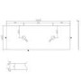 1250mm Walnut Wood Effect Fluted Wall Hung Double Countertop Vanity Unit with Basin– Matira