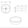 ALMOST PERFECT - 650mm Wooden Fluted Wall Hung Countertop Vanity Unit with Stone Effect Basin - Matira
