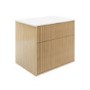 Grade A1 - 650mm Wooden Wall Hung Countertop Vanity Unit - Matira