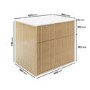 650mm Wooden Fluted Wall Hung Countertop Vanity Unit - Matira