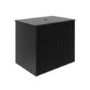 ONLY OPENED - 650mm Black Wooden Fluted Wall Hung Countertop Vanity Unit - Matira
