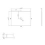 650mm Black Wooden Fluted Wall Hung Countertop Vanity Unit with Black Square Basin - Matira