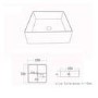 650mm Black Wooden Fluted Wall Hung Countertop Vanity Unit with Black Square Basin - Matira