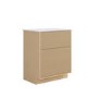 Grade A1 - 650mm Wooden Fluted Freestanding Countertop Vanity Unit - Matira