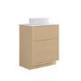 650mm Wooden Fluted Freestanding Countertop Vanity Unit with Basin - Matira