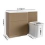 1150mm Wooden Fluted Left Hand Toilet and Sink Unit with Square Toilet & Basin and Brass Push Button - Matira