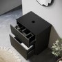 ONLY OPENED - 650mm Black Wooden Freestanding Countertop Vanity Unit - Matira