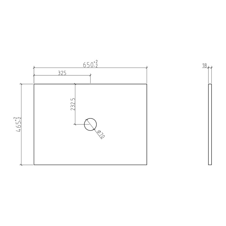 650mm Black Wooden Fluted Freestanding Countertop Vanity Unit with Wood Effect Worktop - Matira