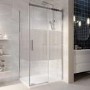Ribbed Glass 1000x800mm Sliding Shower Enclosure Left Hand - Matira