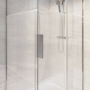 Ribbed Glass 1000x800mm Sliding Shower Enclosure Left Hand - Matira
