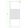 Ribbed Glass 1000x800mm Sliding Shower Enclosure Left Hand - Matira