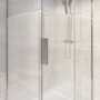 Ribbed Glass 1200x800mm Sliding Shower Enclosure Left Hand - Matira