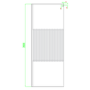 Ribbed Glass 1200x800mm Sliding Shower Enclosure Left Hand - Matira