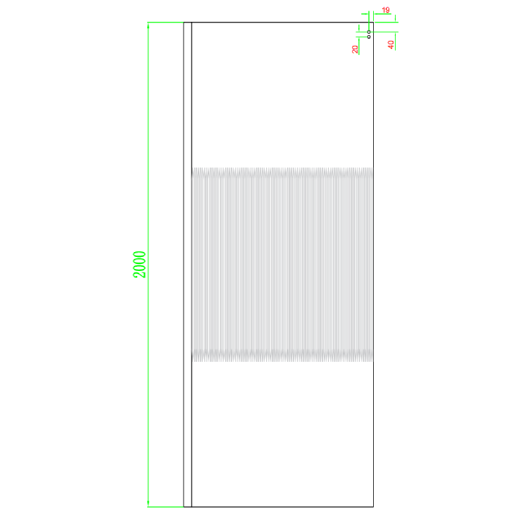Ribbed Glass 1200x800mm Sliding Shower Enclosure Left Hand - Matira