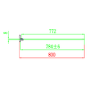 Ribbed Glass 1200x800mm Sliding Shower Enclosure Right Hand - Matira