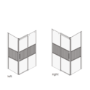Ribbed Glass 1200x800mm Sliding Shower Enclosure Right Hand - Matira