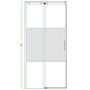Ribbed Glass 1200x800mm Sliding Shower Enclosure Right Hand - Matira