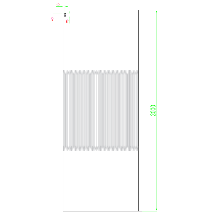 Ribbed Glass 1200x800mm Sliding Shower Enclosure Right Hand - Matira