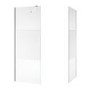 1400x900mm Ribbed / Fluted Glass Wet Room Shower Screen Enclosure - Matira