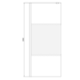 1400x900mm Ribbed / Fluted Glass Wet Room Shower Screen Enclosure - Matira