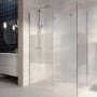 1400x800mm Ribbed Glass Wetroom Shower Screen Enclosure - Matira