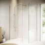 1400x900mm Ribbed / Fluted Glass Wet Room Shower Screen Enclosure - Matira
