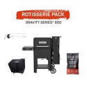 BUN/MB20041423/96978 Masterbuilt Gravity Series 600 Charcoal BBQ Grill with Rotisserie Pack