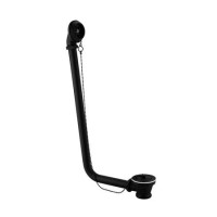 GRADE A1 - Matt Black Traditional Exposed Bath Waste & Overflow - Park Royal