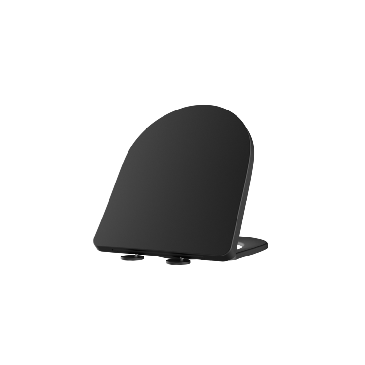 Matt Black Close Coupled Closed Back Toilet with Chrome Fittings & Sink on Top - Legend